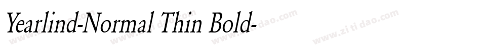 Yearlind-Normal Thin Bold字体转换